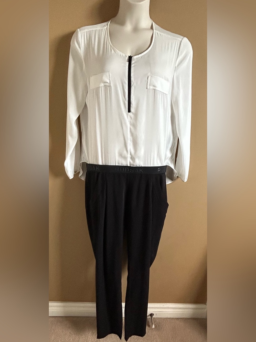 NEW Rudsak Classic Black 2 piece Jumpsuit Size Large